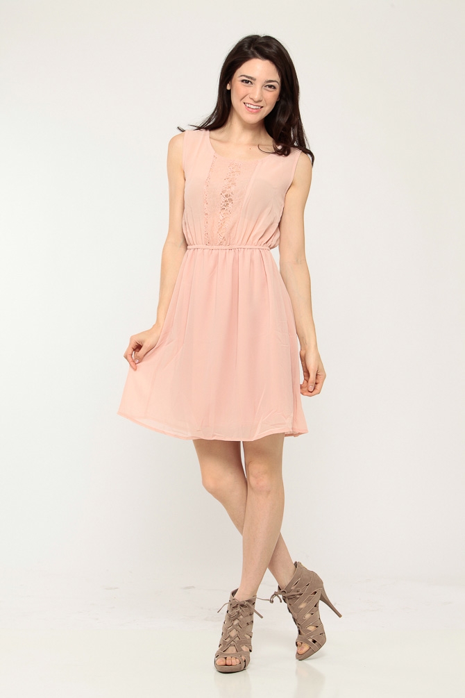blush pink summer dress