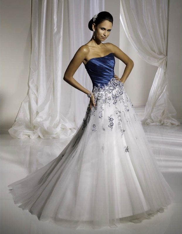 Blue Wedding Dresses DressedUpGirl