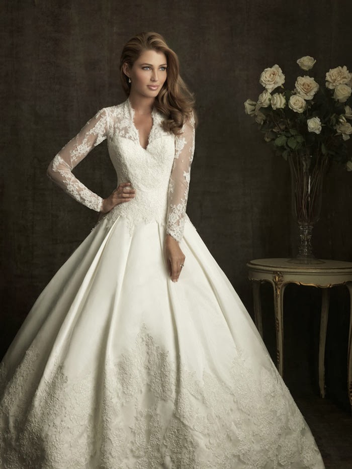 Long Sleeve Wedding Dresses DressedUpGirl