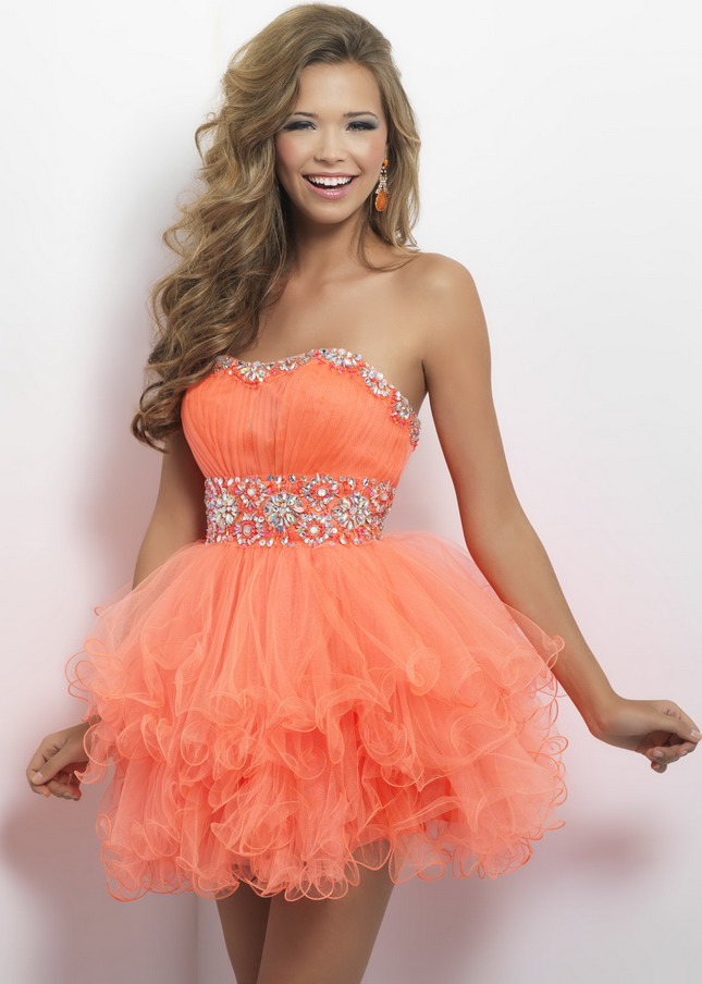 Short Coral Prom Dress | Dressed Up Girl