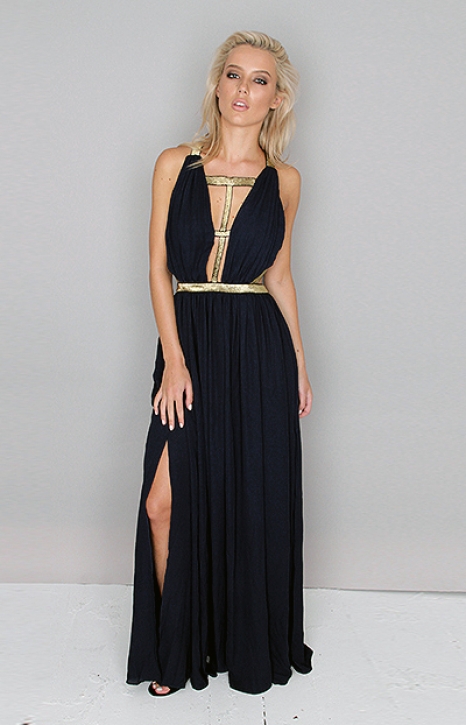 long black grecian gown
