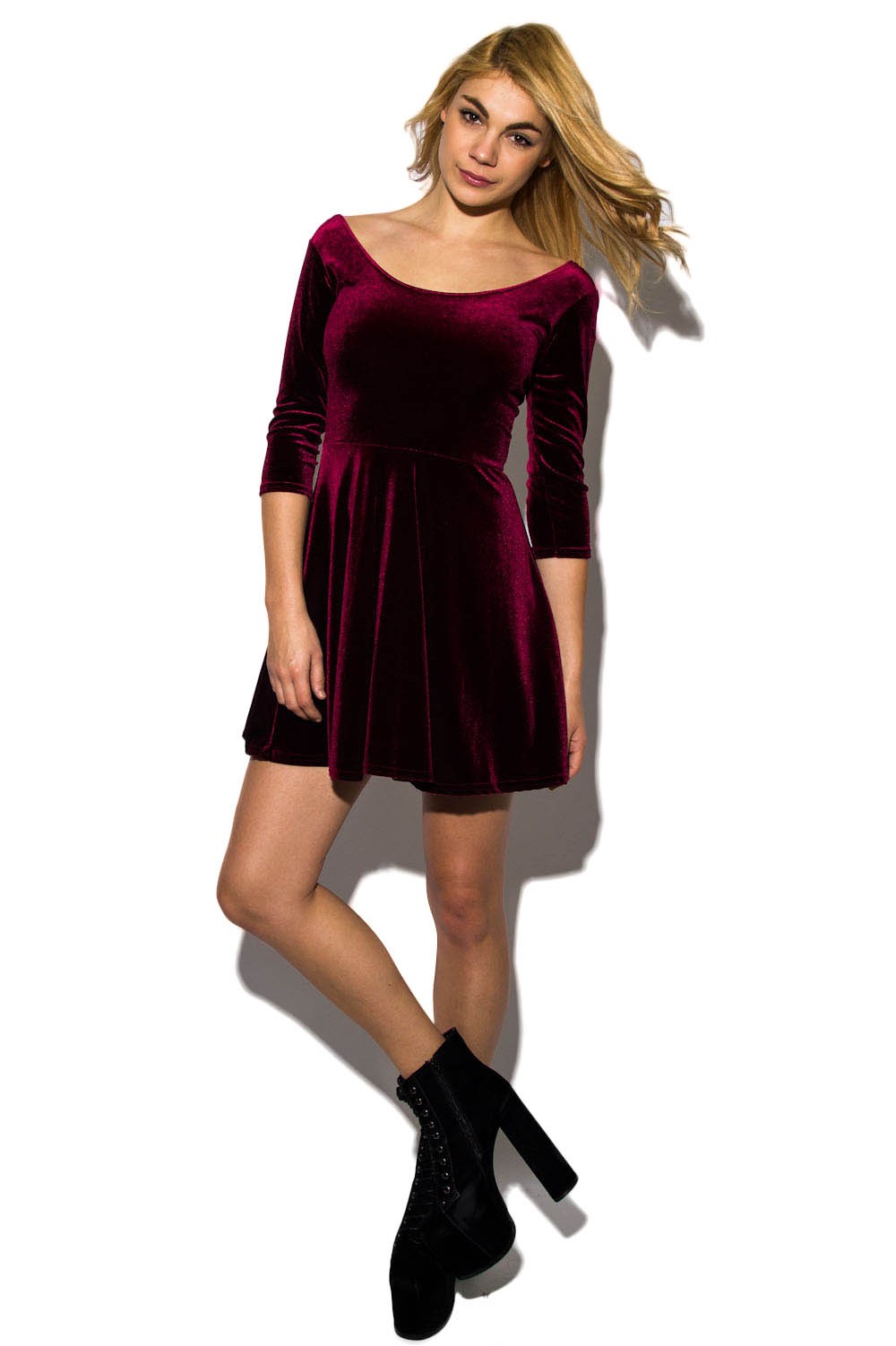 Velvet Skater Dress