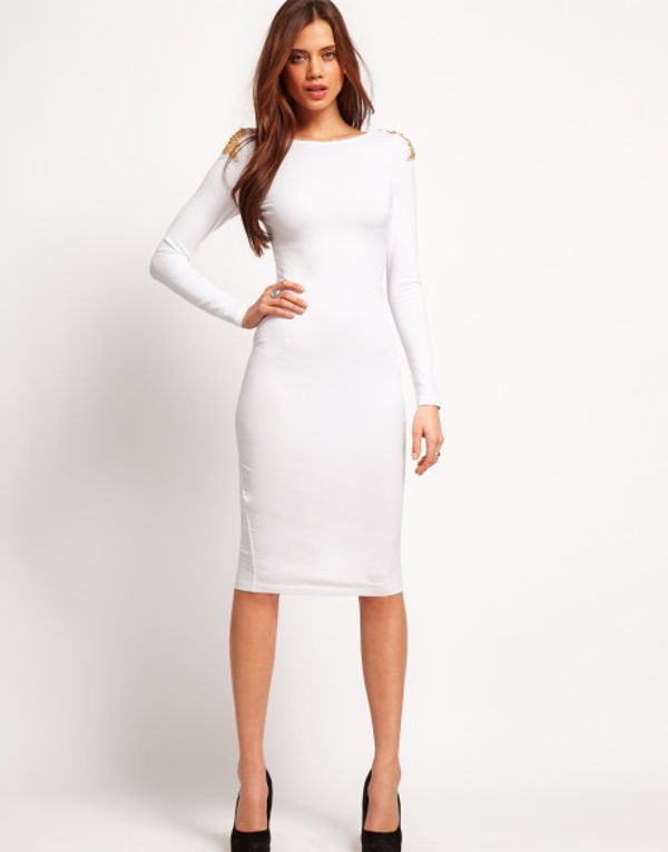 Topshop white long sleeve midi bodycon dress boohoo, Saree blouse designs 2018 images, design and sale t shirts. 