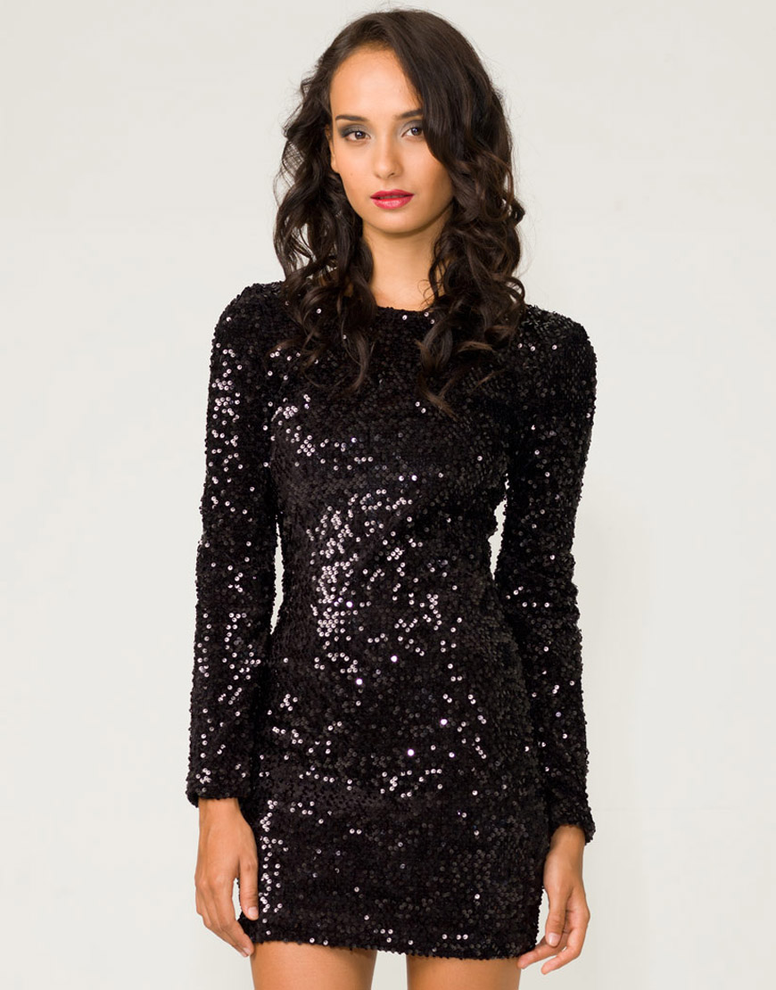 black sparkly outfit