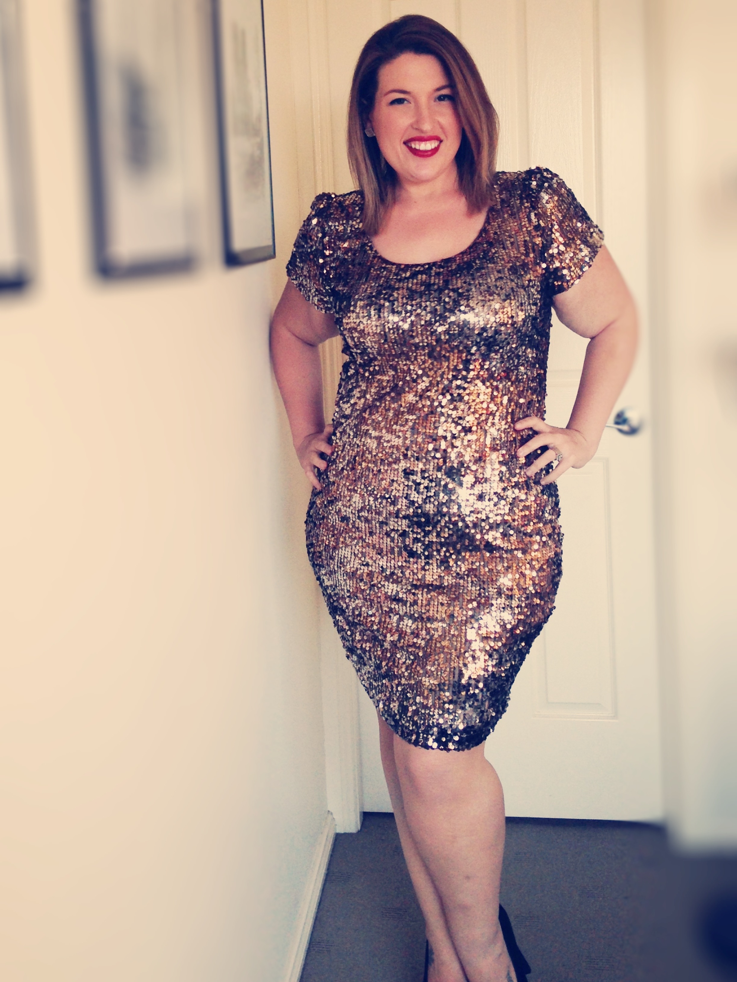 black and silver sequin dress plus size