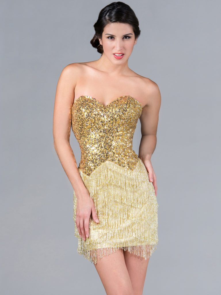 Gold Cocktail Dress Picture Collection