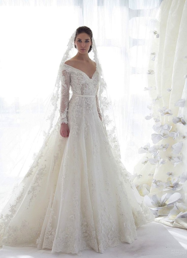 Long Sleeve Lace Wedding Dress DressedUpGirl