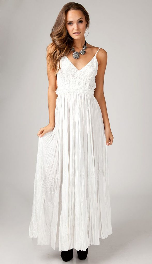 Long White Maxi Dress | DressedUpGirl.com