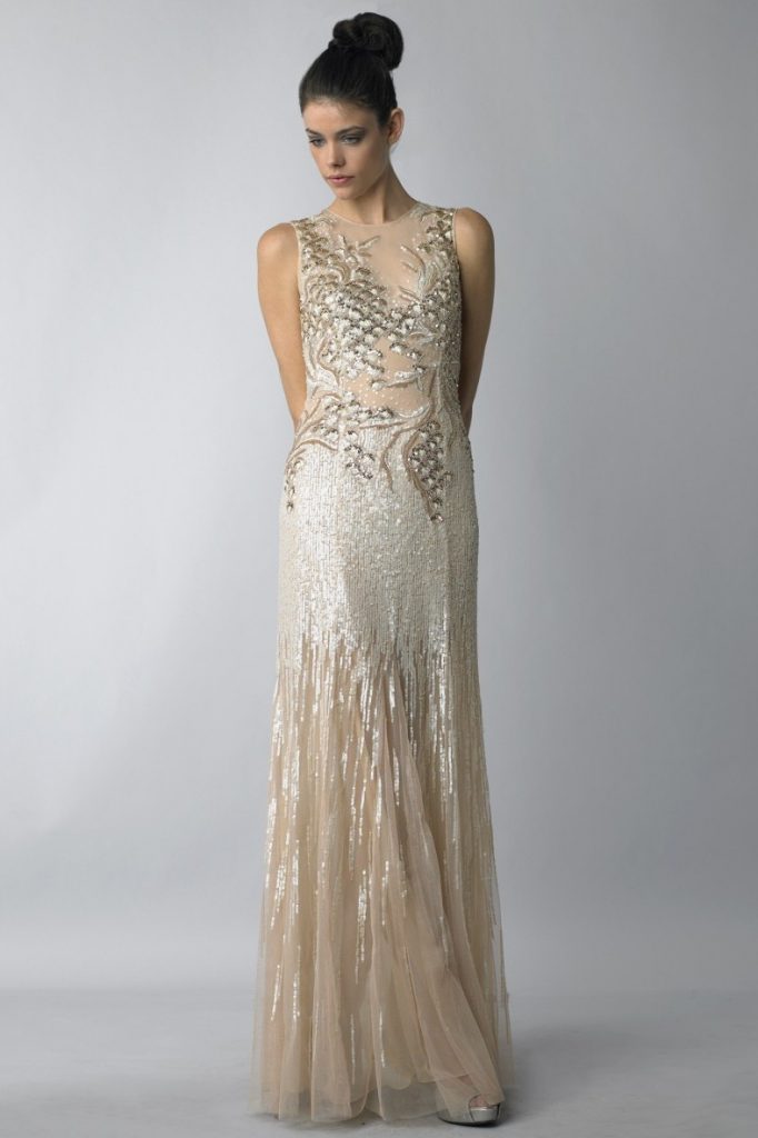 Champagne Sequin Dress | DressedUpGirl.com