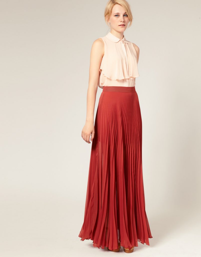 Long Pleated Skirts