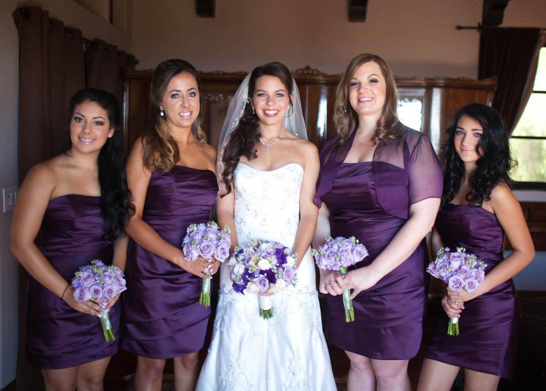 plum color bridesmaid dresses