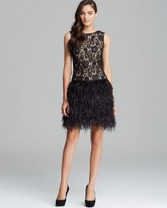 Black Ostrich Feather Skirt