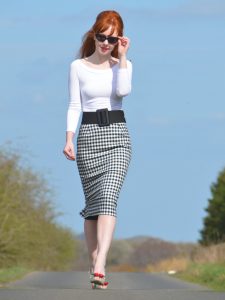 Gingham Pencil Skirt