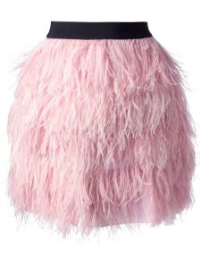 Pink Ostrich Feather Skirt