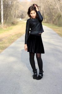 Black Velvet Skirts