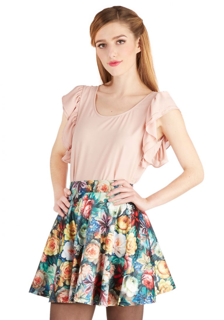 Floral Skirt | DressedUpGirl.com