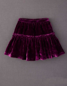 Girls Velvet Skirt