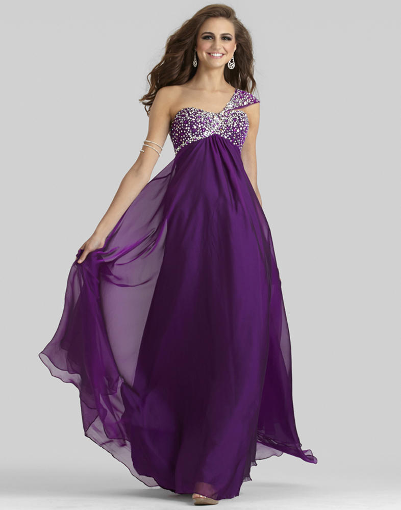 purple travel gown