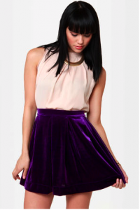 Purple Velvet Skirt