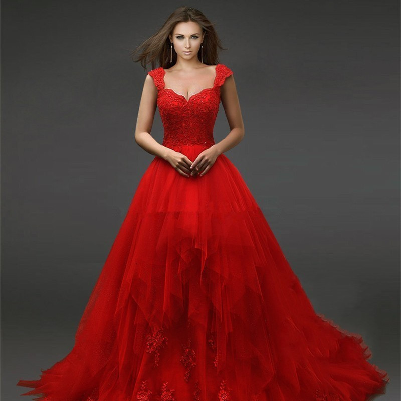 Red Bridal Gowns | DressedUpGirl.com