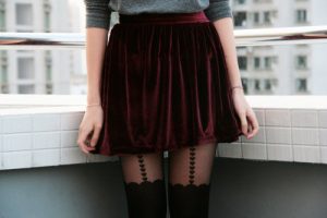 Short Velvet Skirt