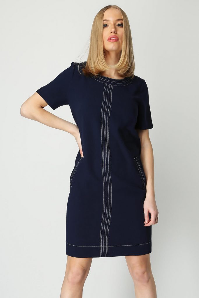 Navy Shift Dress | DressedUpGirl.com