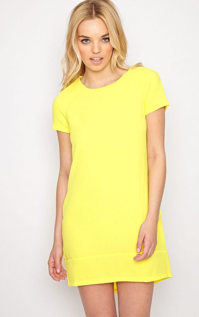 Yellow Shift Dress 9795