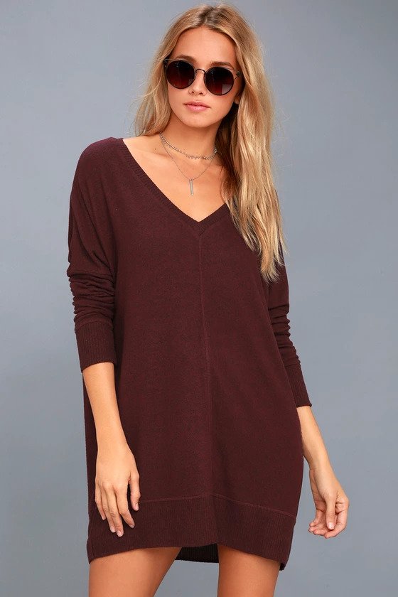 Brown Sweater Dress | DressedUpGirl.com