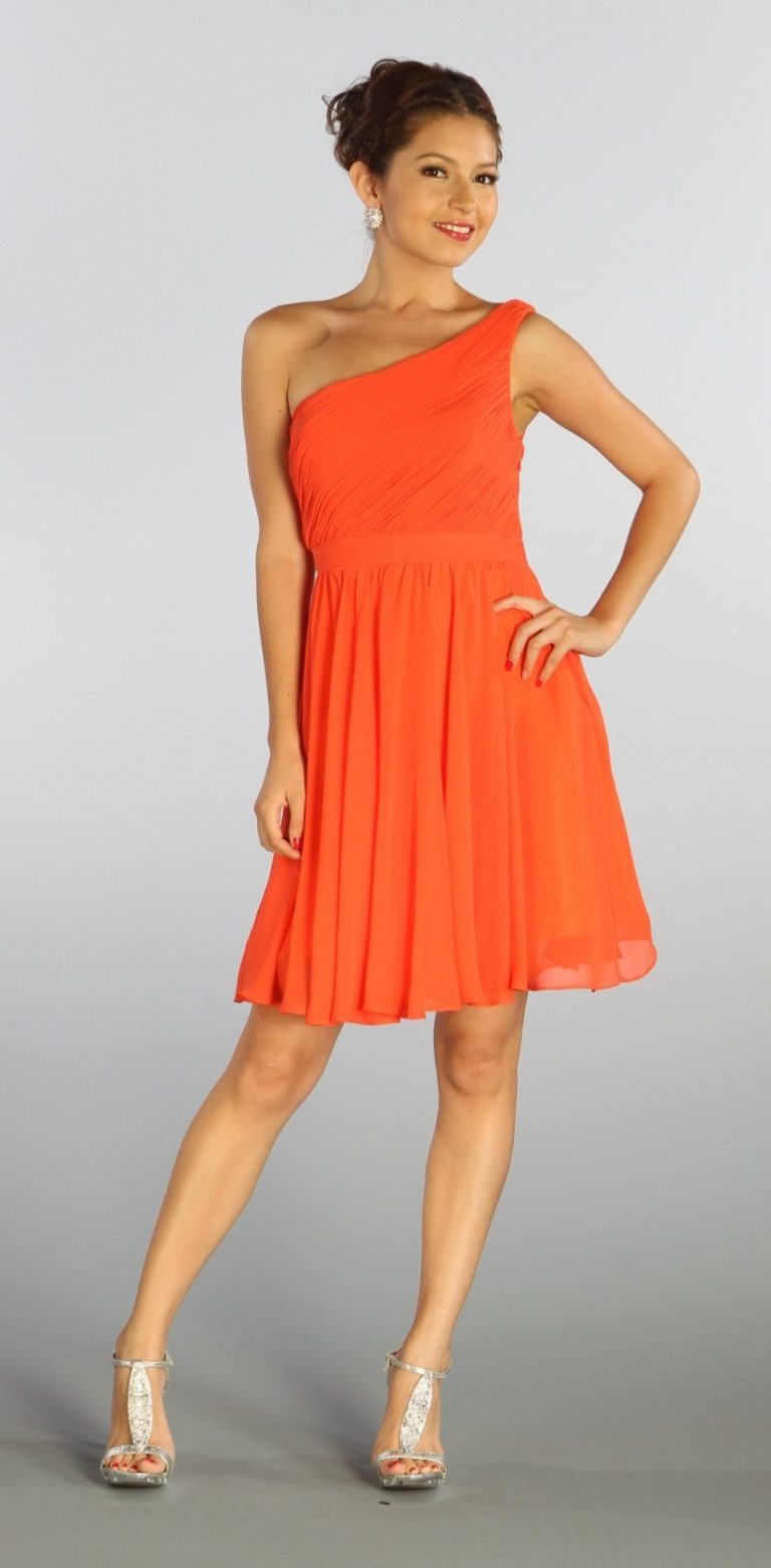 Orange Chiffon Dress Dressedupgirl Com