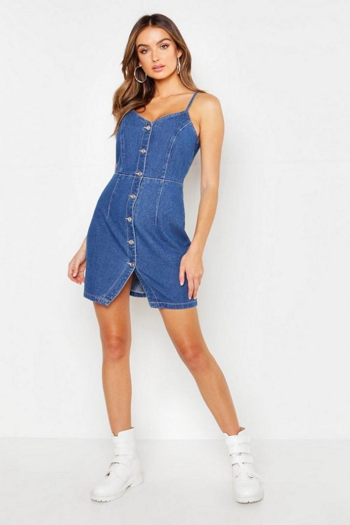 Denim Mini Dress | DressedUpGirl.com