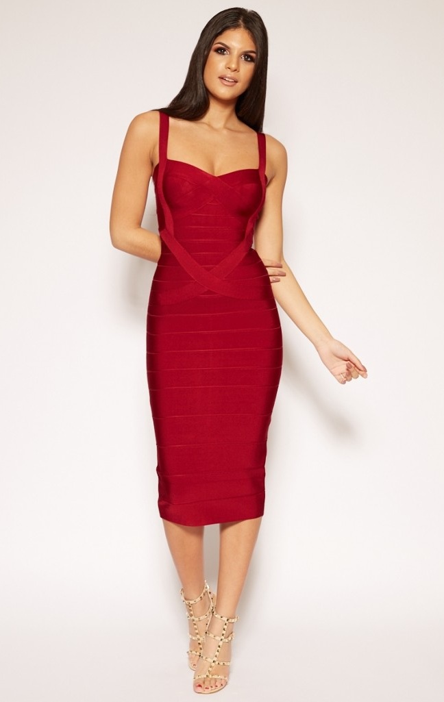 Red Midi Dress | DressedUpGirl.com