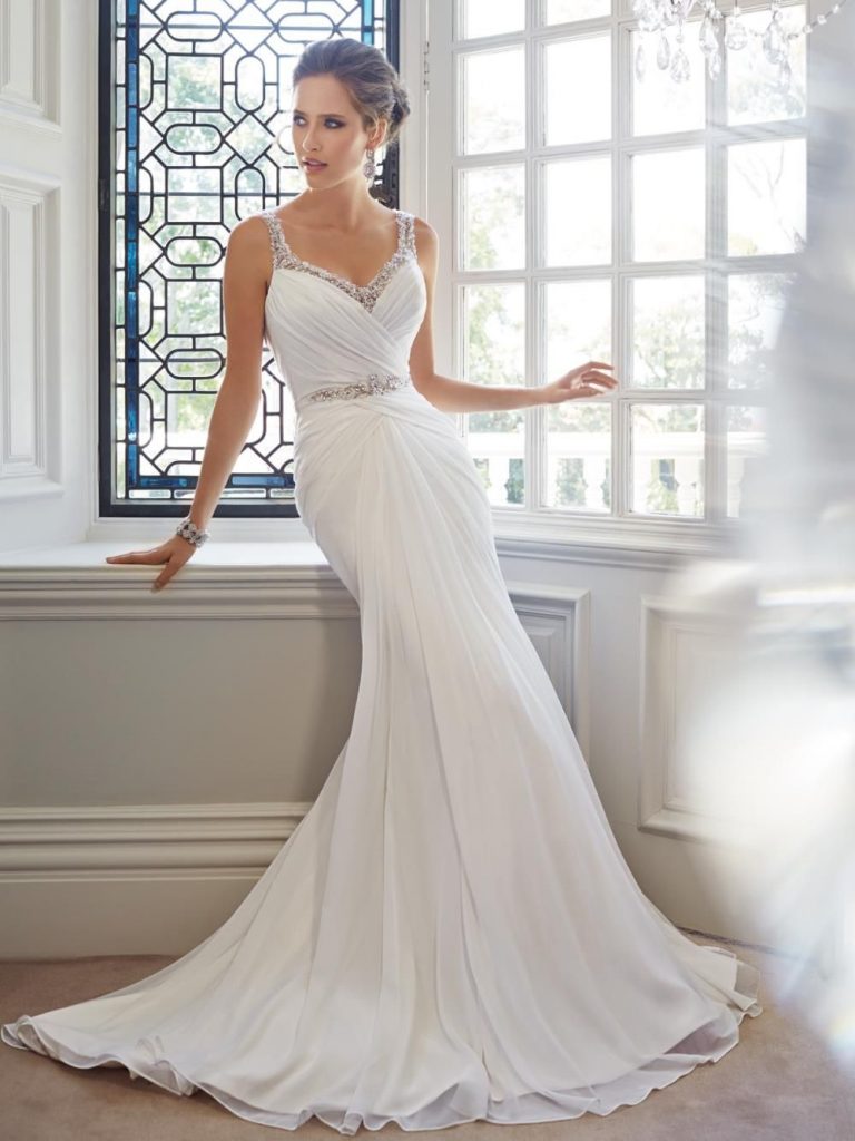 Chiffon Wedding Dress | DressedUpGirl.com