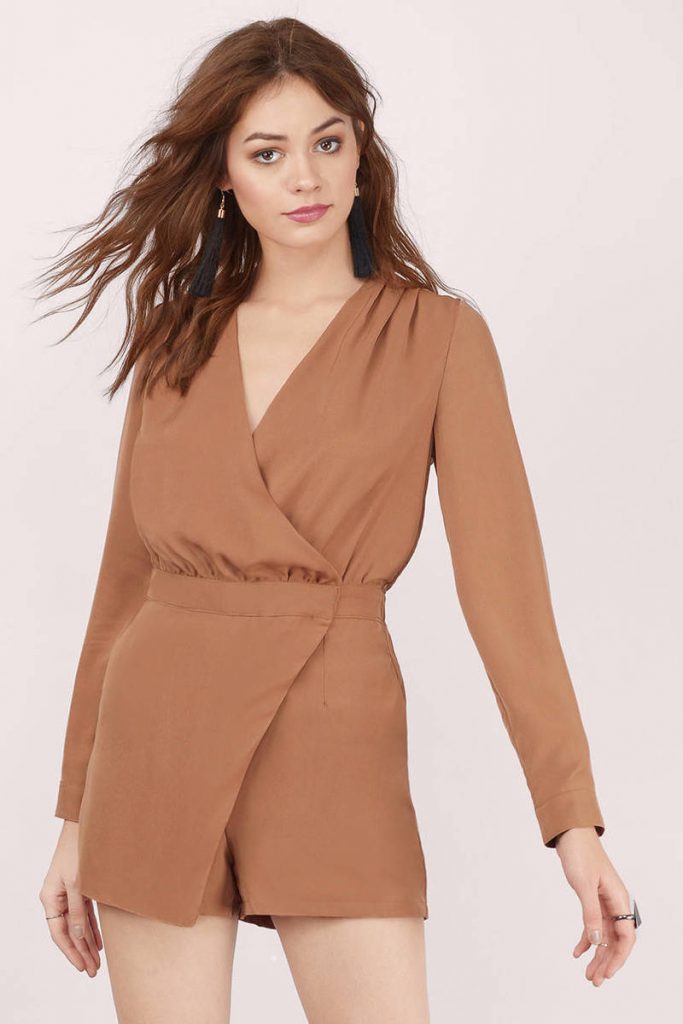 Brown Romper | DressedUpGirl.com