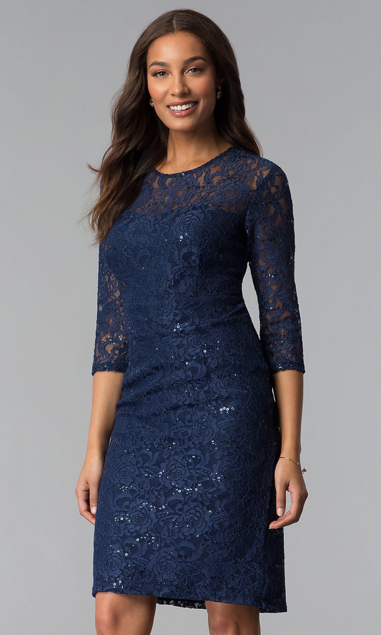 Sequin Lace Dress | DressedUpGirl.com