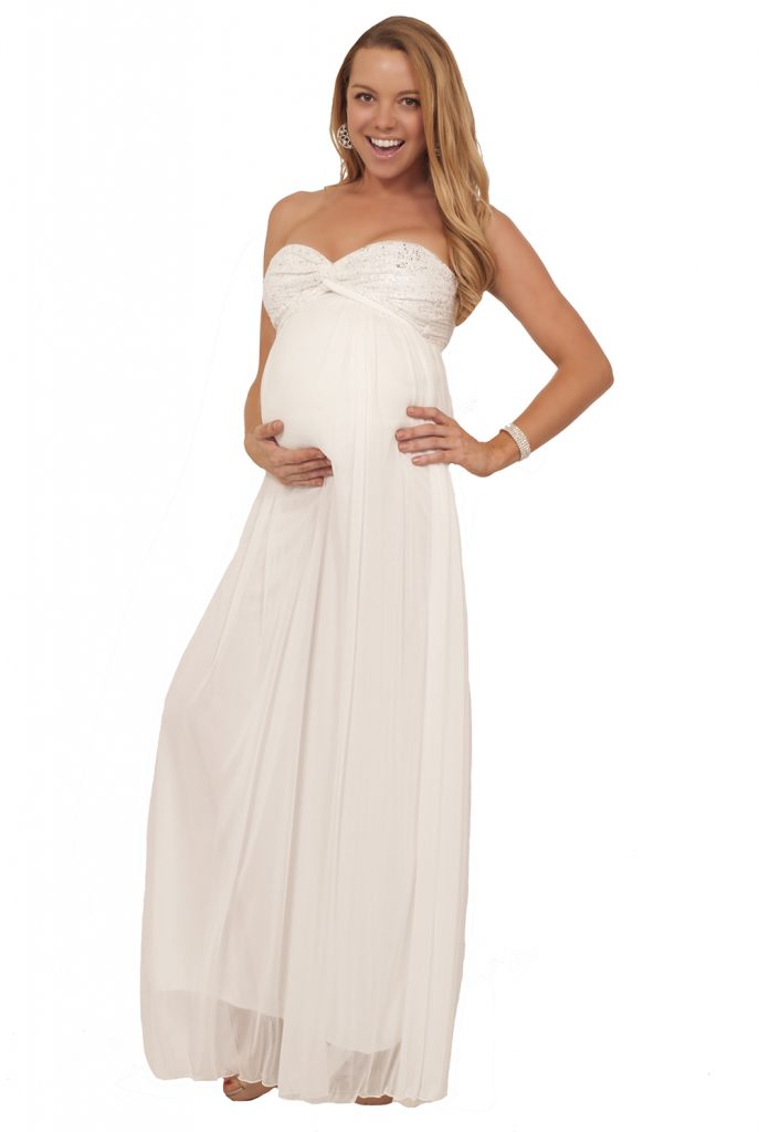 Strapless Maternity Dress | DressedUpGirl.com