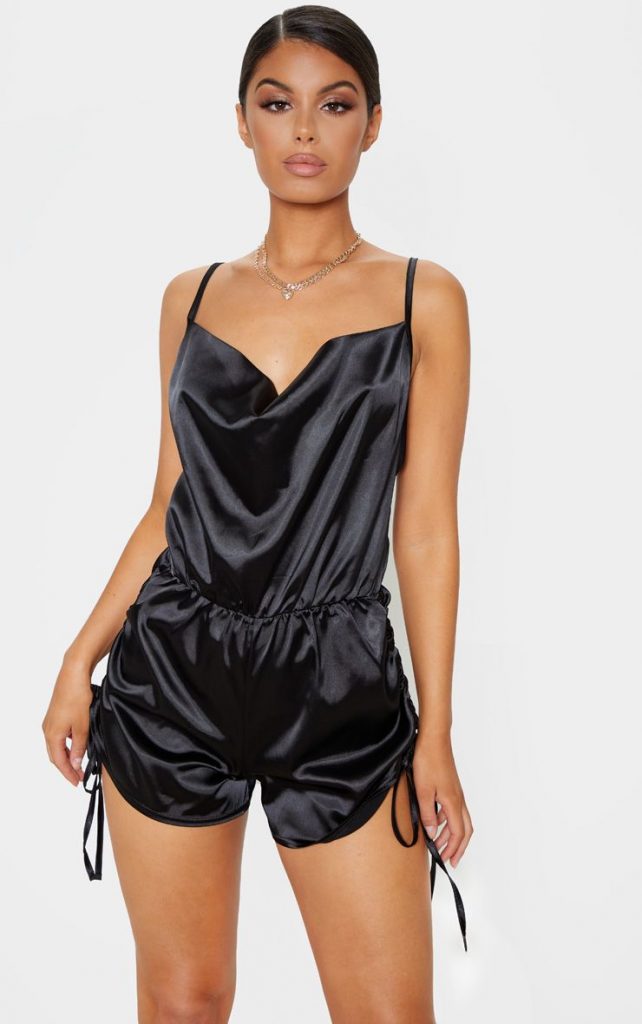 Satin Romper | DressedUpGirl.com